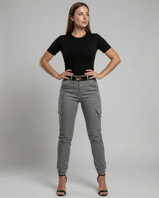 Jeans Cargo Donna Comfort Vestibilità Regolare - Brentozzi