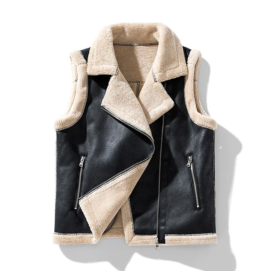Gilet Donna Smanicato con Finta Pelliccia