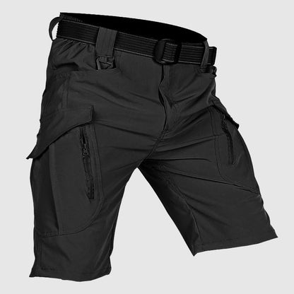 Bermuda Cargo Uomo Tessuto Tecnico con Cintura e Tasche