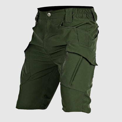 Bermuda Cargo Uomo Tessuto Tecnico con Cintura e Tasche