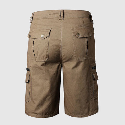 Bermuda Cargo Uomo con Tasche Multiple e Chiusura Lampo