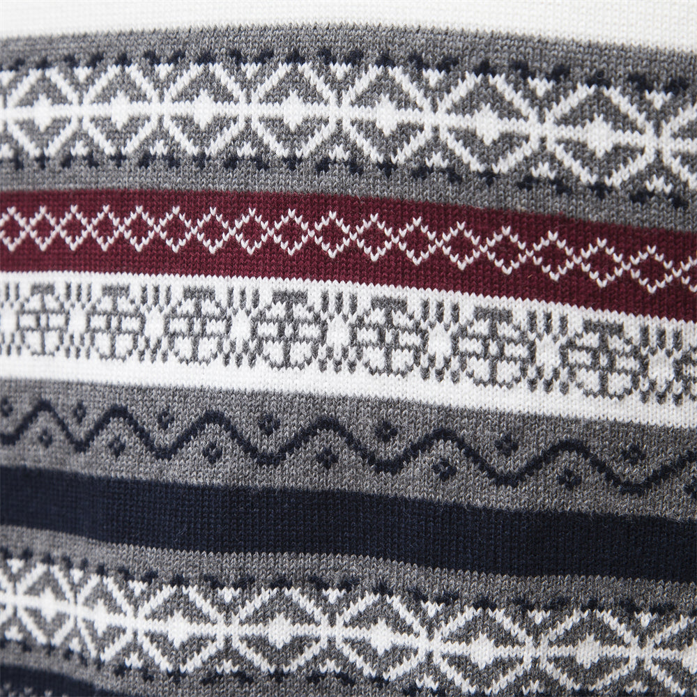 Maglione Uomo Invernale in Maglia con Zip e Collo Alto Caldo