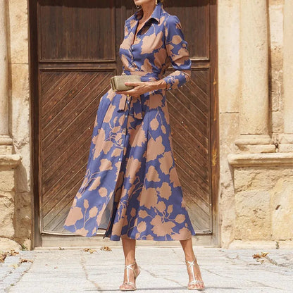 Abito Midi Donna Fantasia Floreale Vestibilità Regolare - Vesarelli
