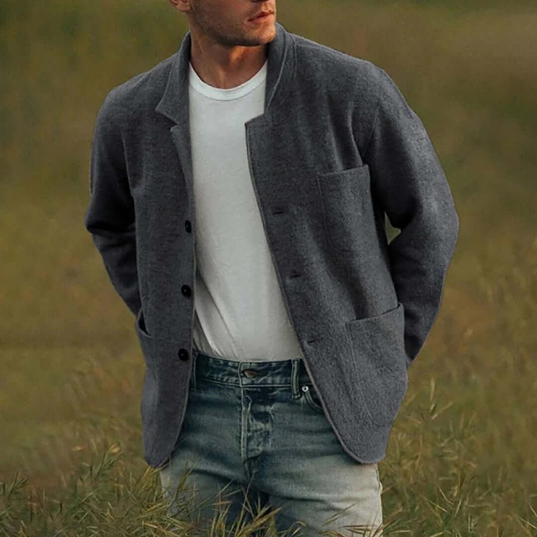 Giacca Uomo con Tasche Multiple Stile Casual e Elegante