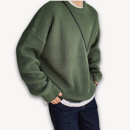 Maglione Oversize Uomo Girocollo Morbido