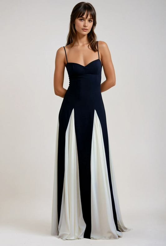 Abito Lungo Donna Cerimonia Elegante Fluttuante - Vesarelli