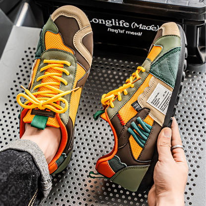 Sneaker Uomo con Mesh e Lacci