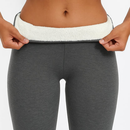 Leggings Donna in Pile Opaco Vita Elastica