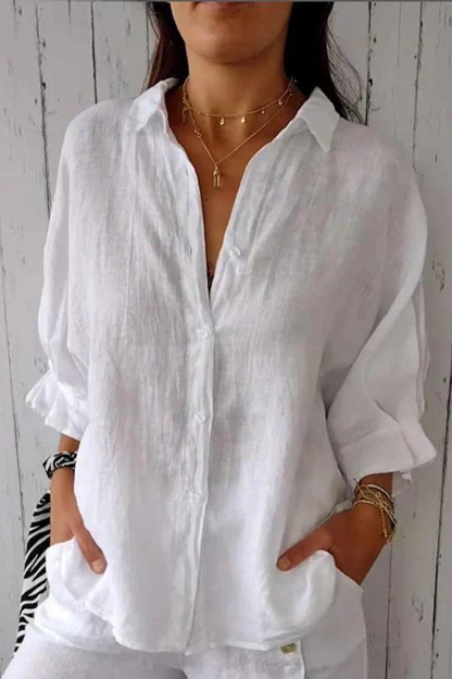 Camicia Donna Elegante con Bottoni Stile Classico - Brentozzi