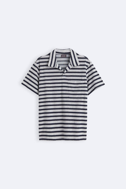 Polo Uomo Maglia a Righe Stile Marino Slim Fit - Brentozzi