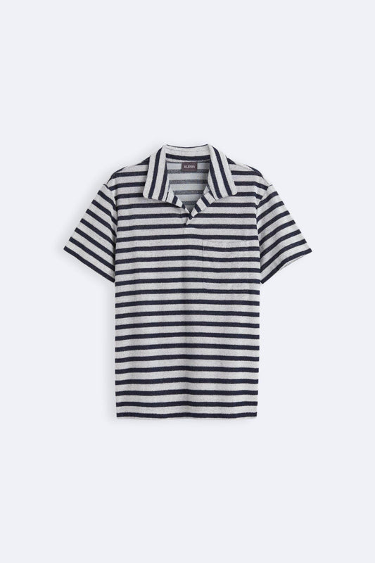 Polo Uomo Maglia a Righe Stile Marino Slim Fit - Brentozzi