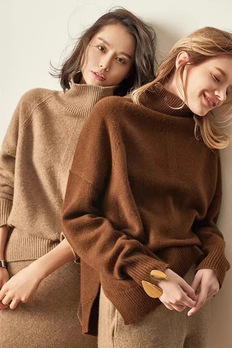 Dolcevita Oversize Caldo dal Design Moderno da Donna | Selina