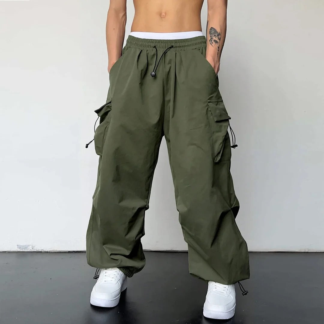 Domeno | Pantaloni Cargo Moderni Con Multitasche Verde