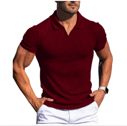 Polo Uomo in Maglia Costina Vestibilità Slim
