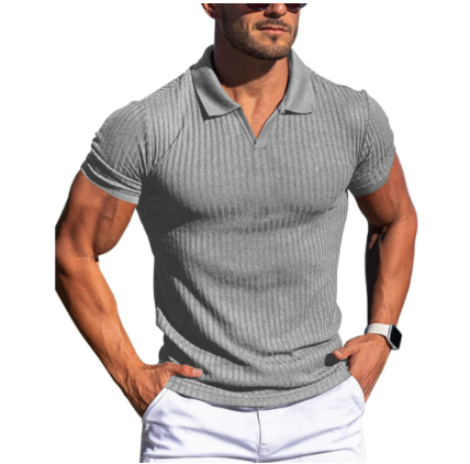 Polo Uomo in Maglia Costina Vestibilità Slim