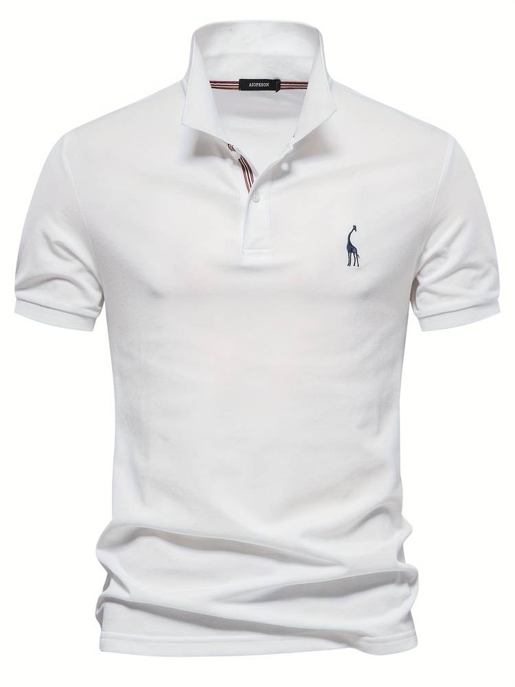 Polo Uomo Slim Fit Dettagli Sottile Colletto Classico