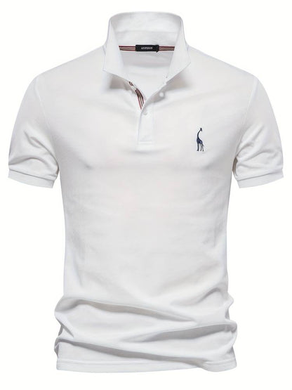 Polo Uomo Slim Fit Dettagli Sottile Colletto Classico