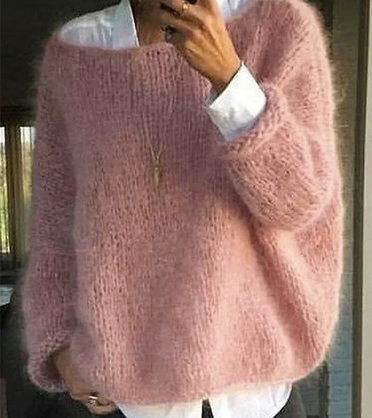 Maglione Donna Oversize Lavorato a Maglia Manica Lunga - Brentozzi