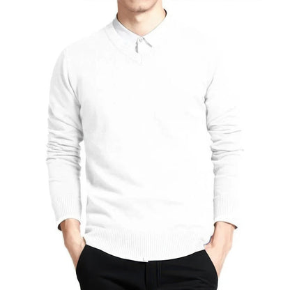 Maglione Uomo Scollo a V Linee Pulite Vestibilità Classica