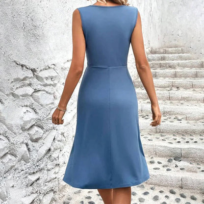 Abito Donna Scollo a V Senza Maniche
