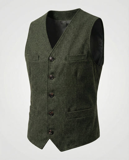 Gilet Uomo Stile Classico Vestibilità Regolare