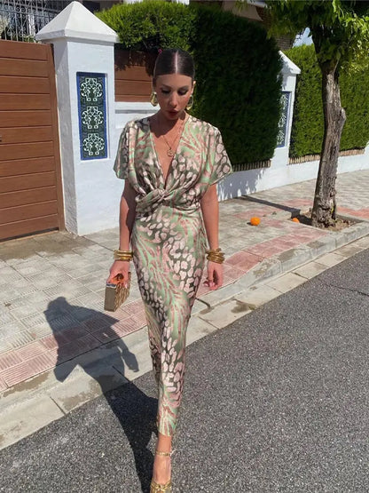 Abito Maxi Donna Scollo a V Cerimonia