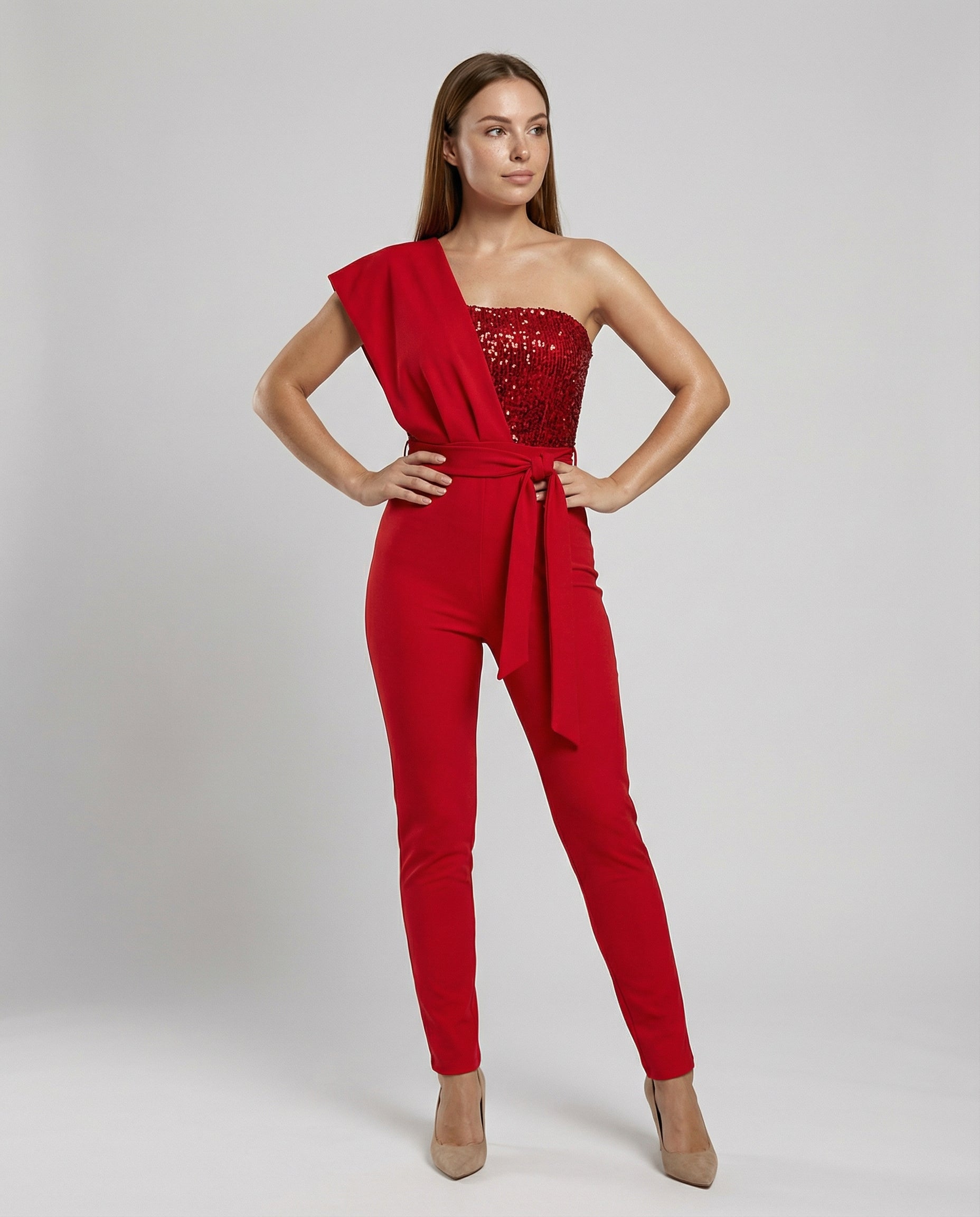 Tuta Donna Patchwork Paillettes Vestibilità Regular - Brentozzi