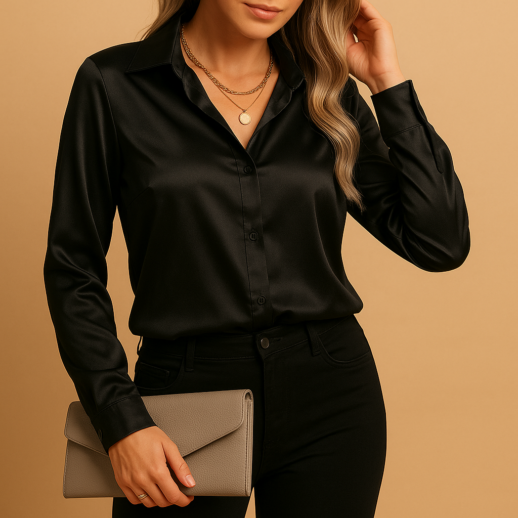 Elegante camicetta dal design senza tempo per donna | Annelies 2
