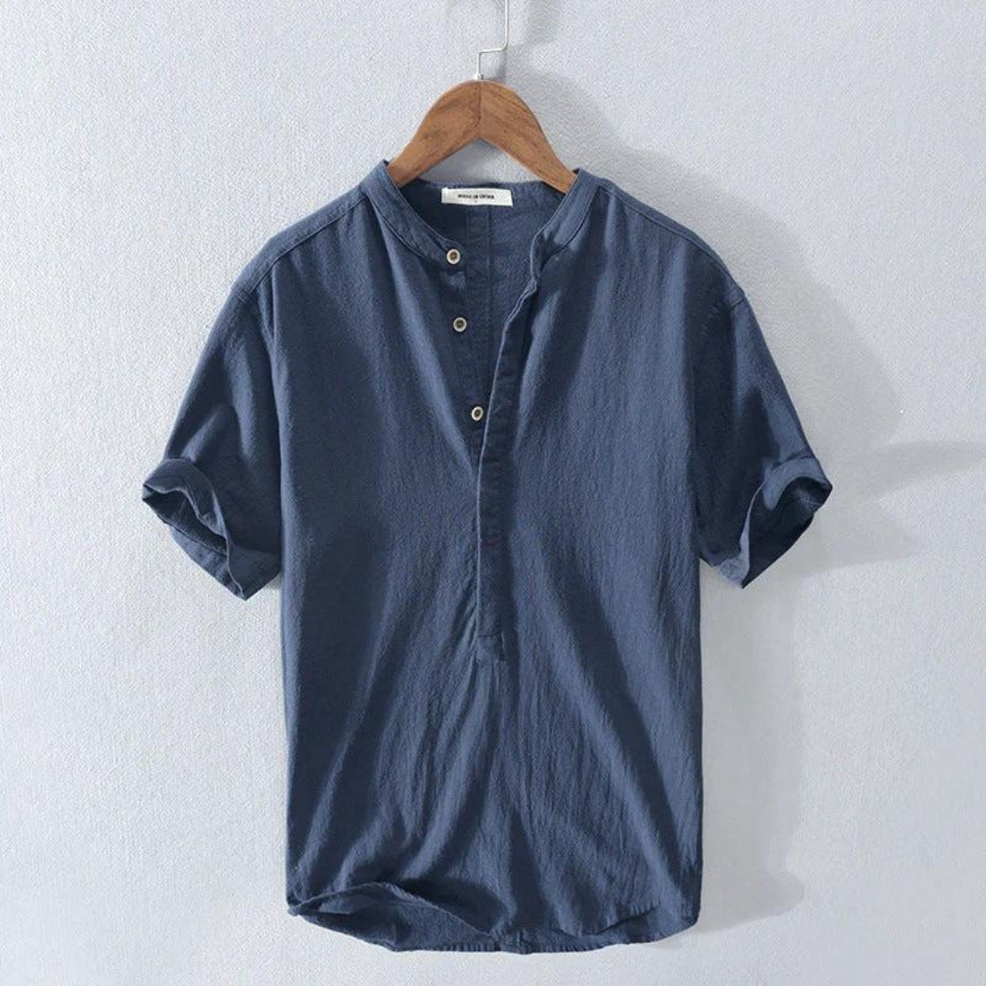 Camicia Uomo con Colletto alla Coreana Elegante