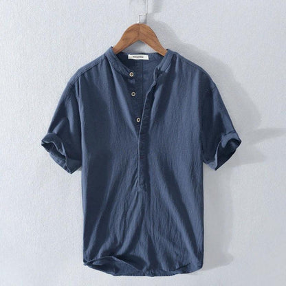 Camicia Uomo con Colletto alla Coreana Elegante