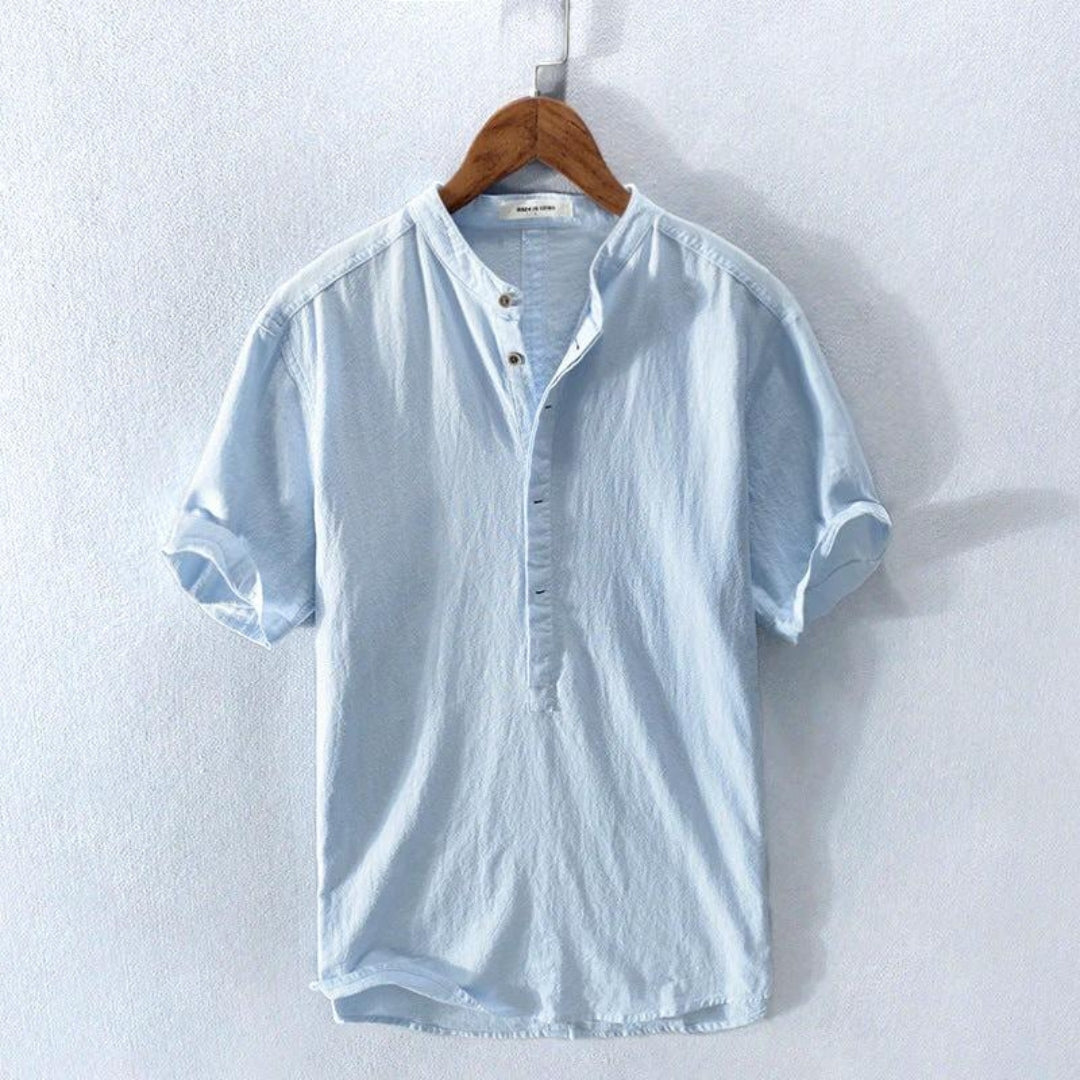 Camicia Uomo con Colletto alla Coreana Elegante