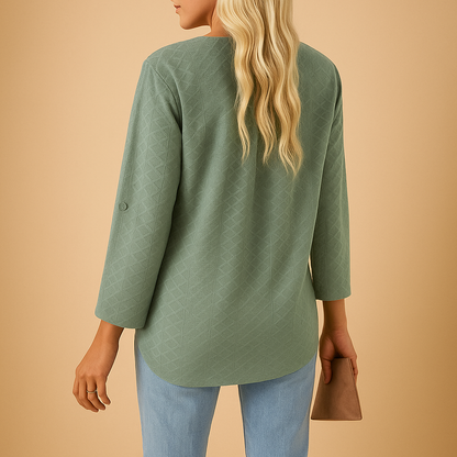 Elisa | Blusa con scollo a V dalla vestibilità regolare per donna 5