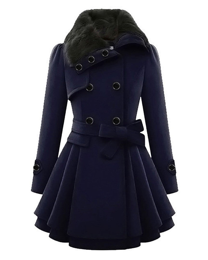 Trenchcoat Donna in Misto Lana Stile Elegante