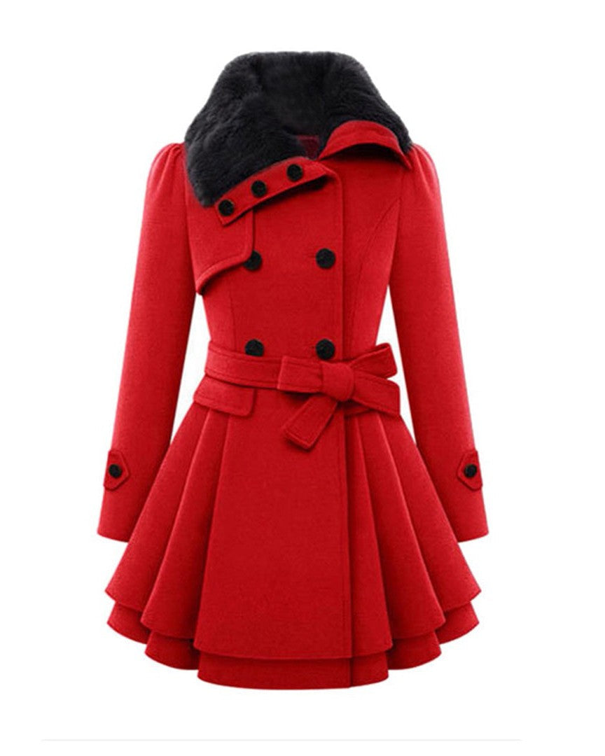 Trenchcoat Donna in Misto Lana Stile Elegante