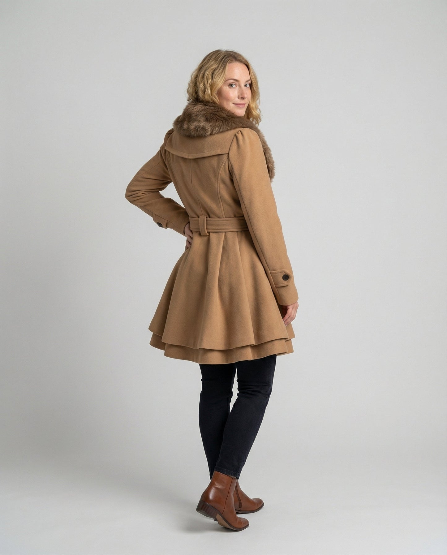 Trenchcoat Donna in Misto Lana Stile Elegante