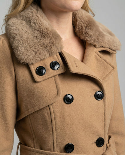 Trenchcoat Donna in Misto Lana Stile Elegante