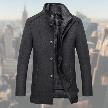 Giacca Invernale Uomo in Misto Lana Calda Elegante