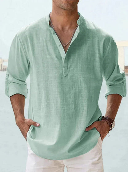 Camicia Uomo Traspirante Manica Lunga Estiva