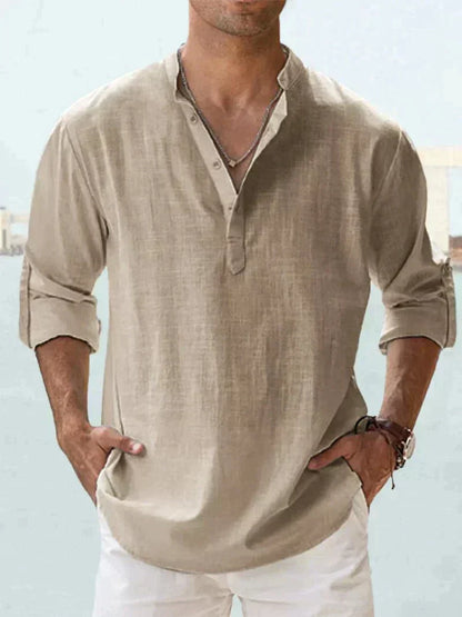 Camicia Uomo Traspirante Manica Lunga Estiva