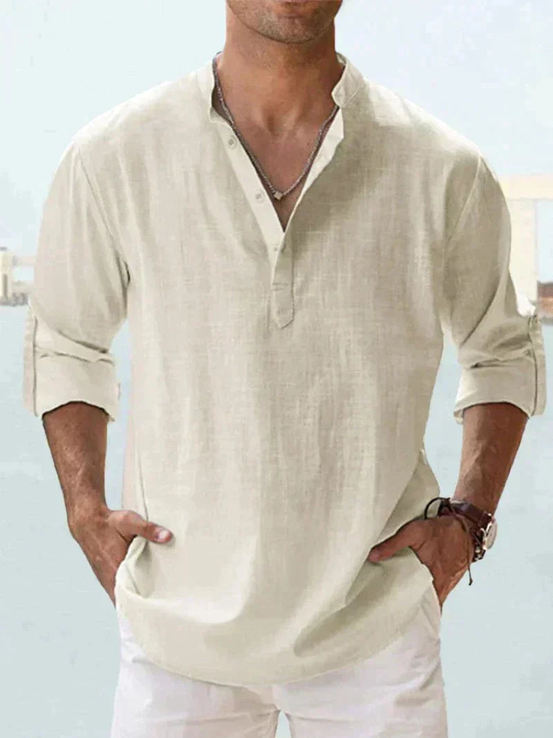Camicia Uomo Traspirante Manica Lunga Estiva