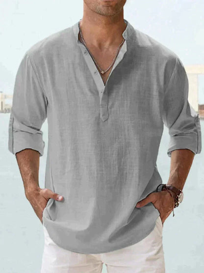 Camicia Uomo Traspirante Manica Lunga Estiva