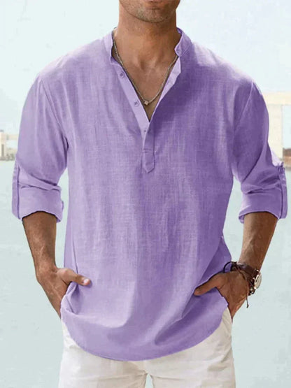 Camicia Uomo Traspirante Manica Lunga Estiva