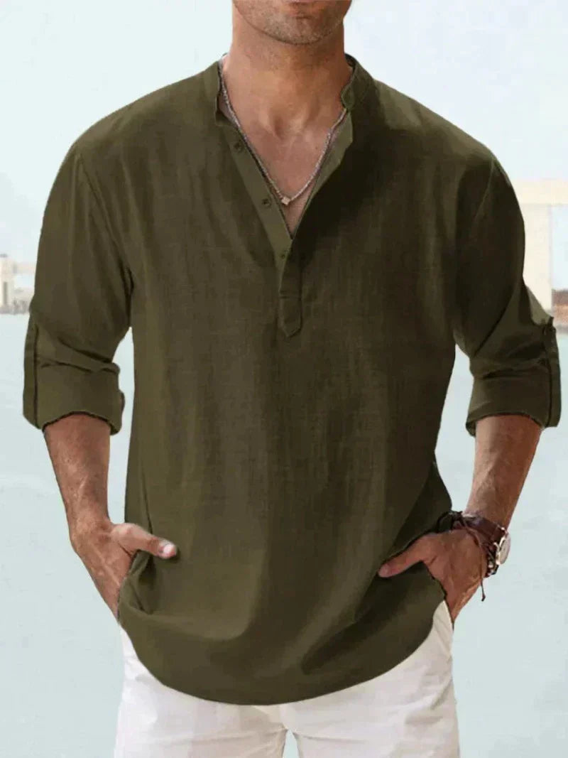 Camicia Uomo Traspirante Manica Lunga Estiva