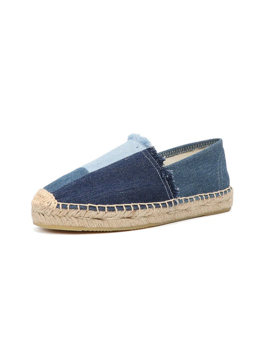 Scarpe Espadrillas Donna Denim Patchwork Platform - Vesarelli