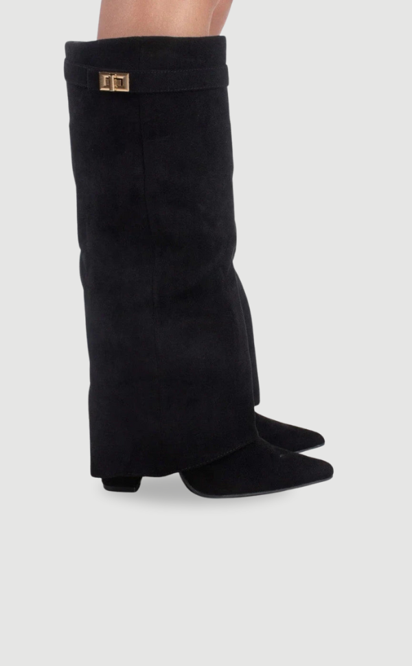 Stivali Donna in Pelle Scamosciata Eleganti Dettagli Metallici - Brentozzi