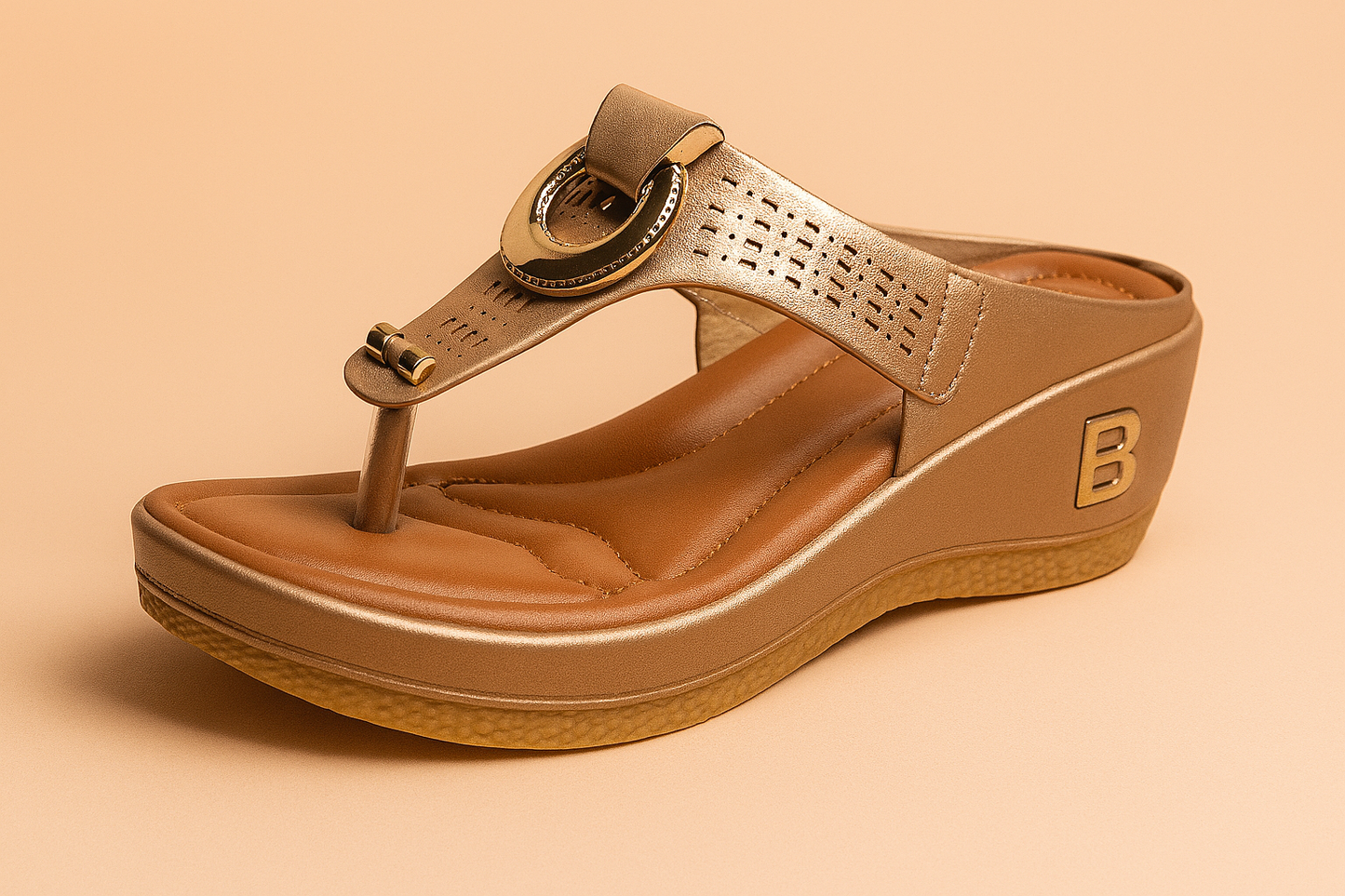 Ewa | Eleganti sandali con zeppa e fibbia decorativa 5