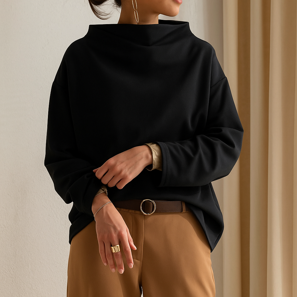 Maglione Donna Dolcevita Elegante Slim Fit
