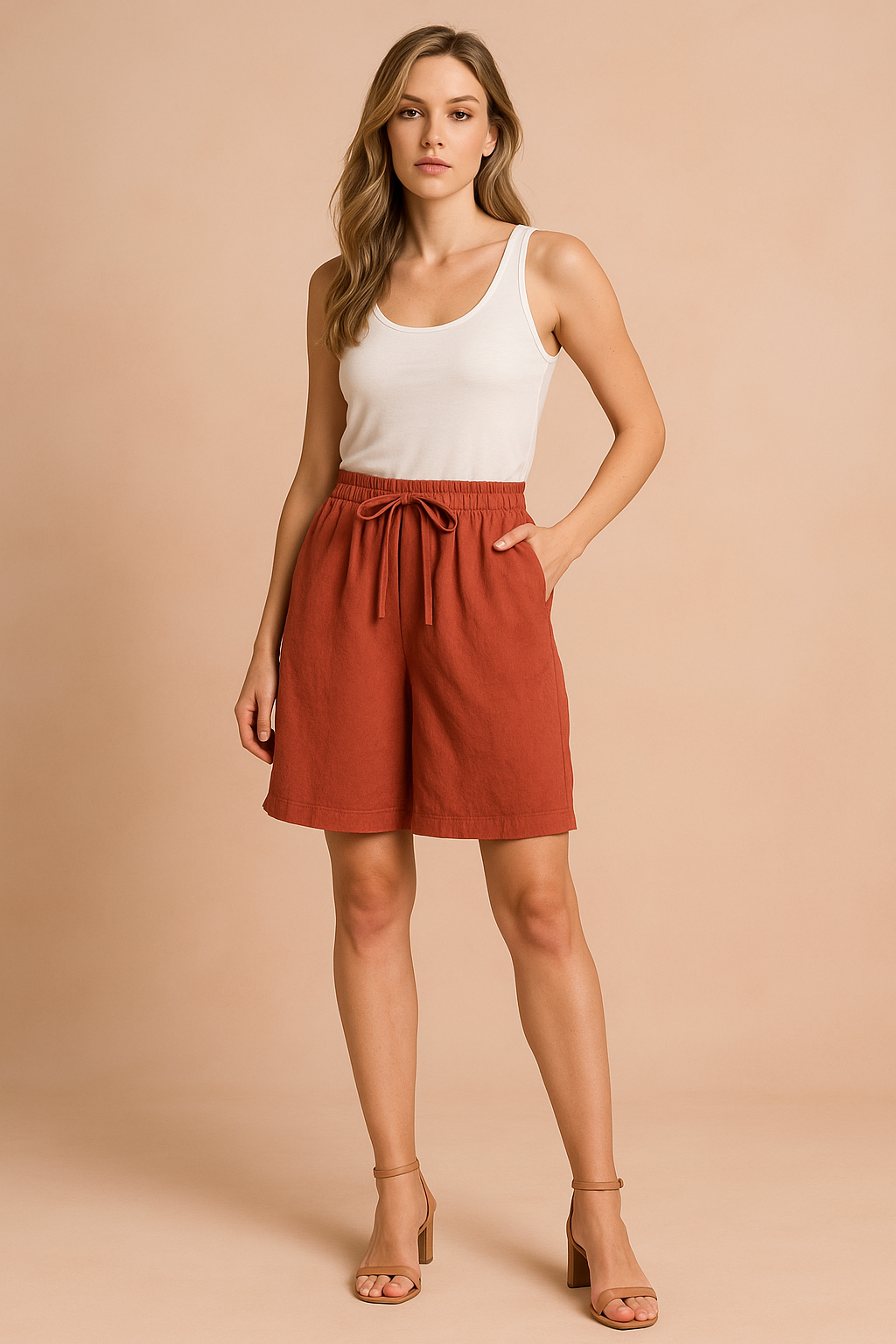 FINA | Pantaloncini larghi con cintura in vita 11