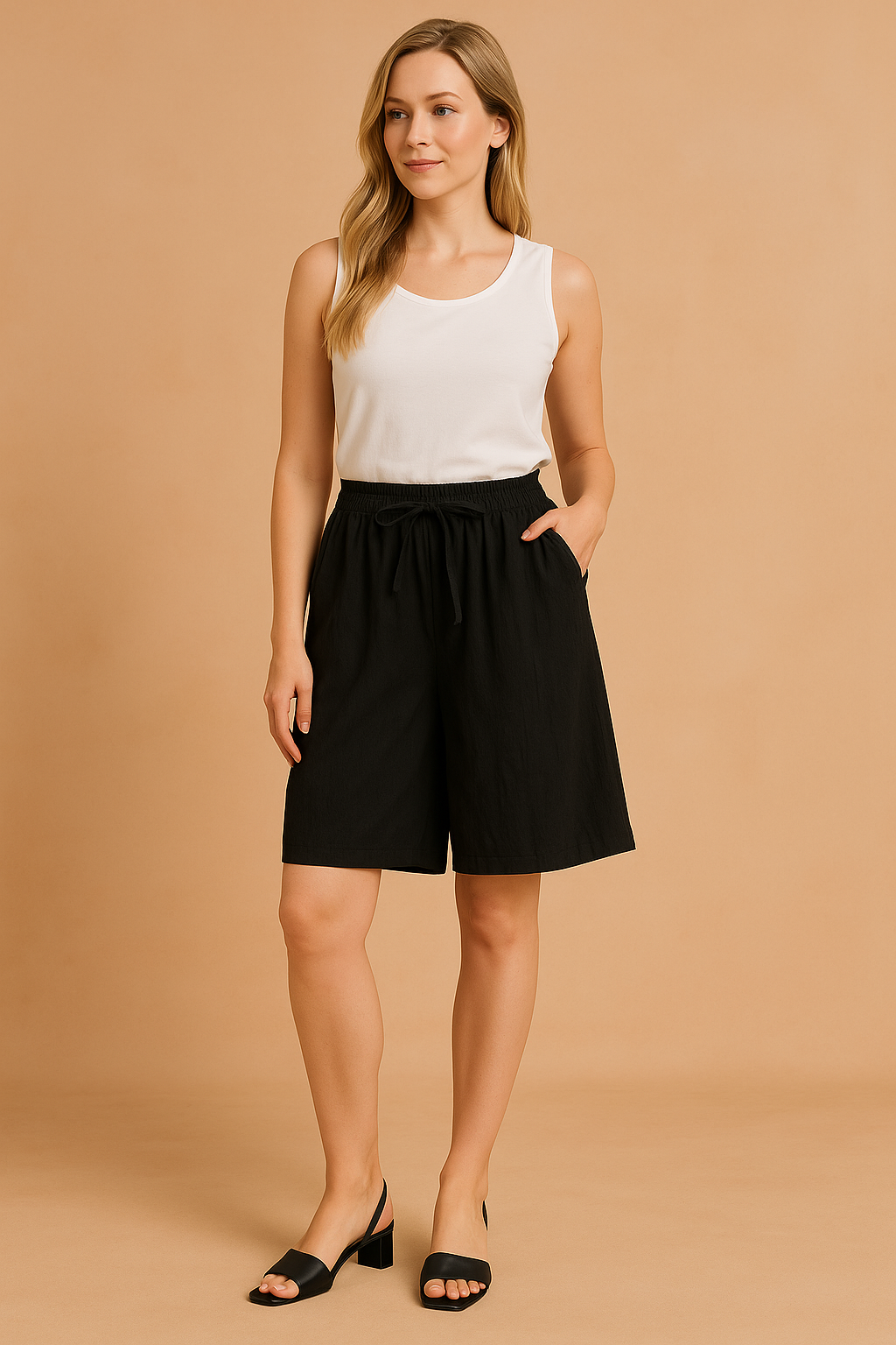 FINA | Pantaloncini larghi con cintura in vita 4