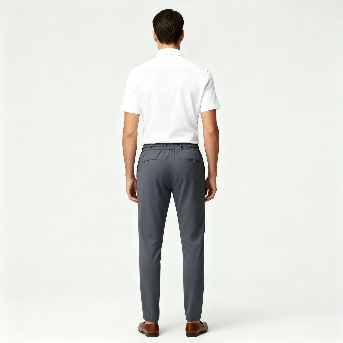 Pantaloni Uomo Vestibilità Dritta con Vita Elastica